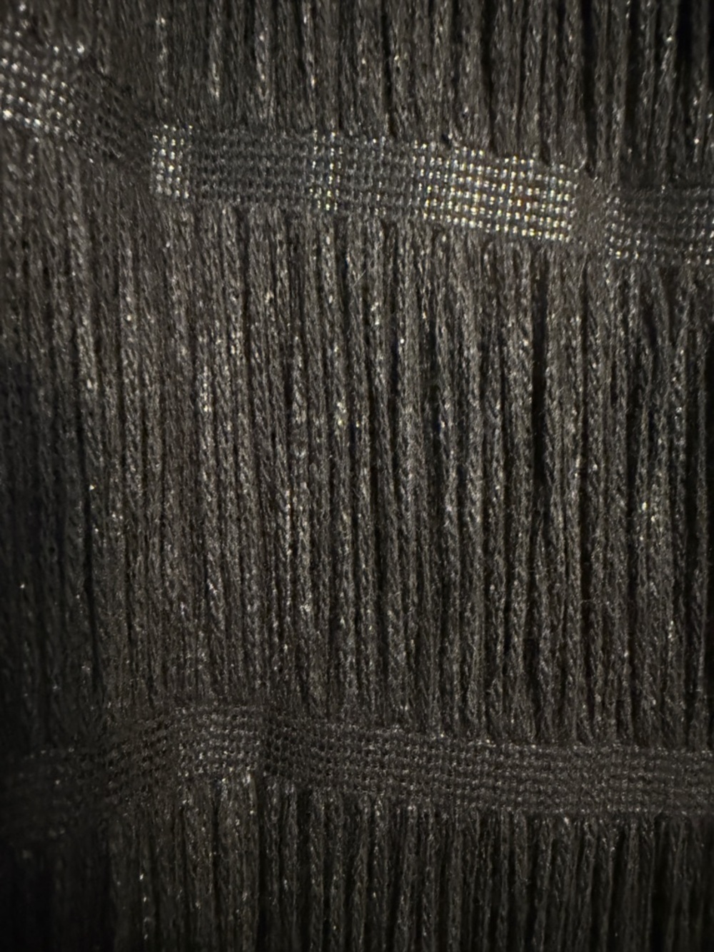 Vera Wang black metallic yarn coat. See measurements - Picture 4 of 13